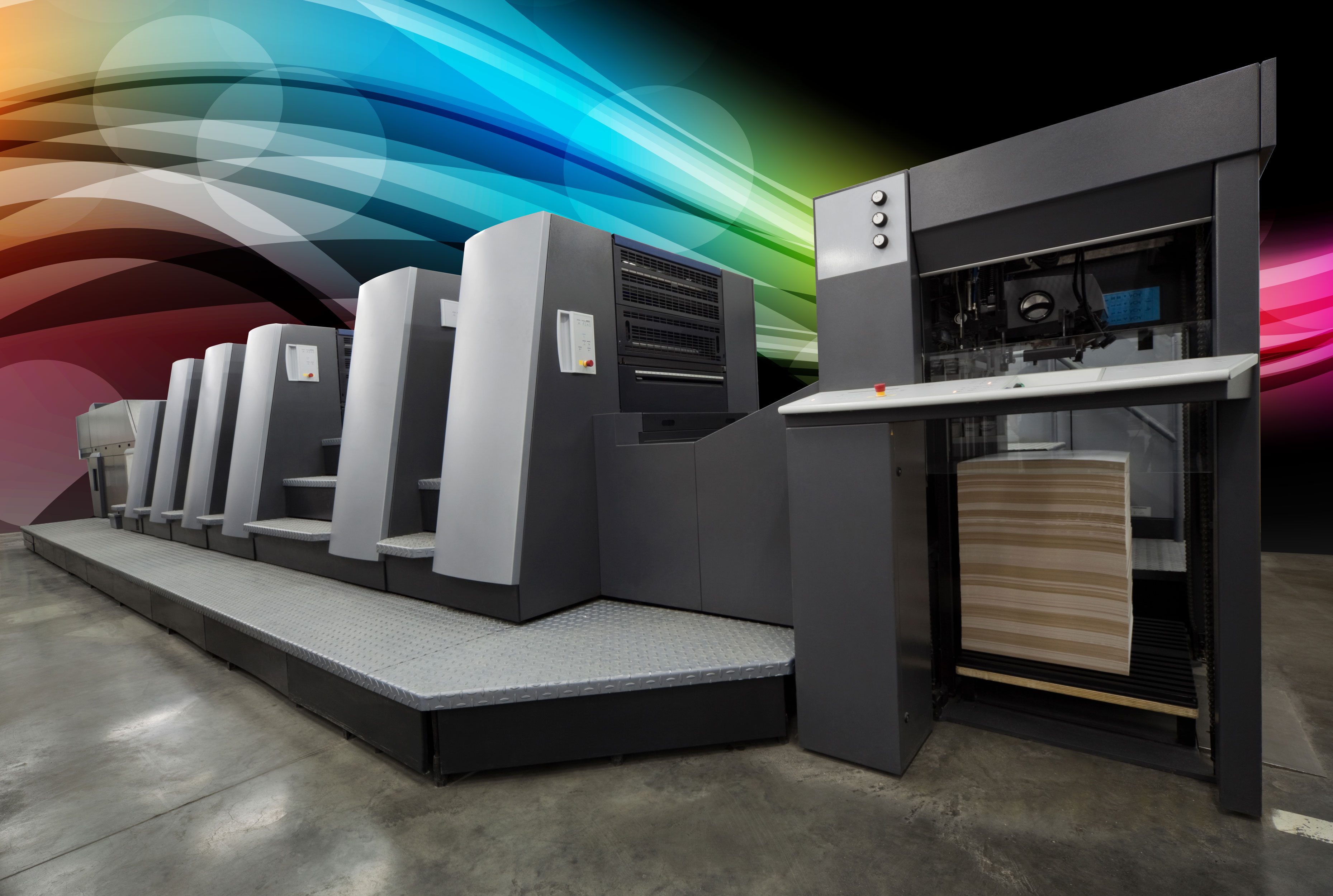 Modern offset printing press