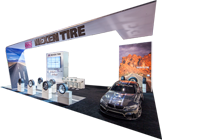 Photo of a custom designed trade show display