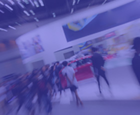 Trade show scene. Click here to learn more about trade show products offered plus trade show design samples